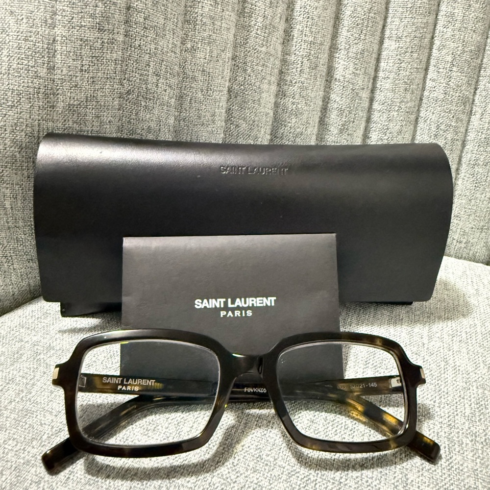 Saint Laurent Brown Tortoise Glasses